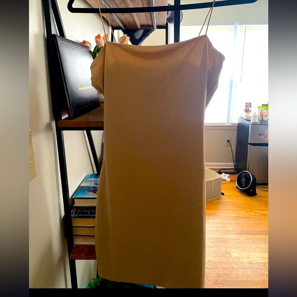 Tan mini dress
